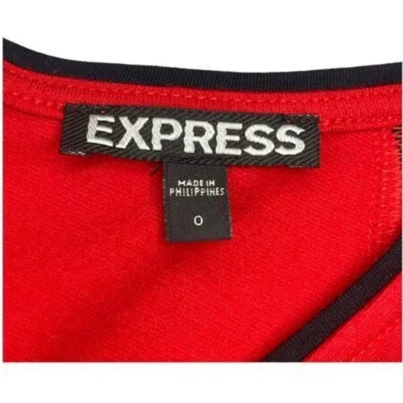Sexy Red Express Bodycon Dress - Size 0 - Full-Length Back Zipper - Picture 5 of 7